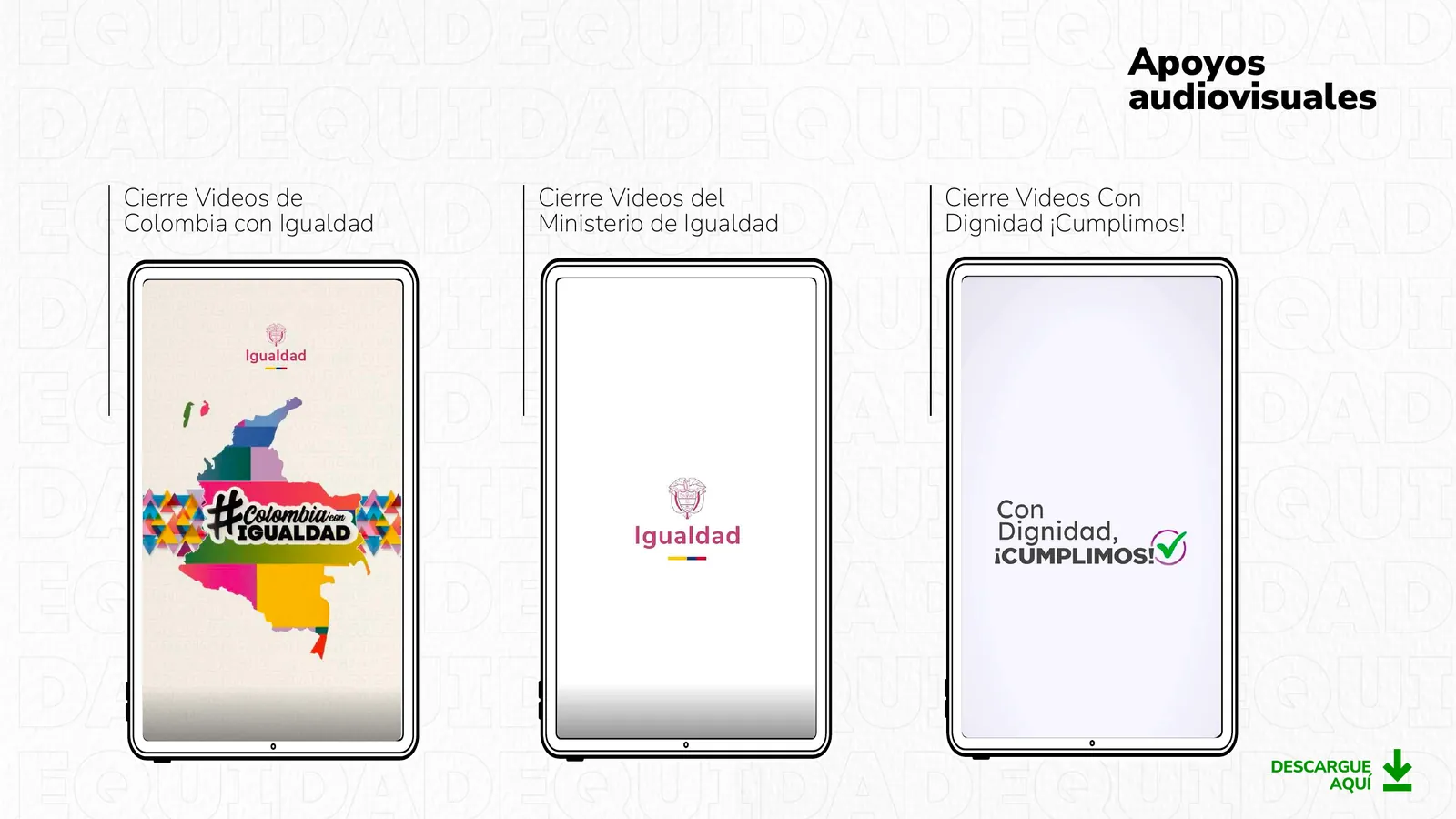 Placa de cierre y créditos oficiales de producciones de video.