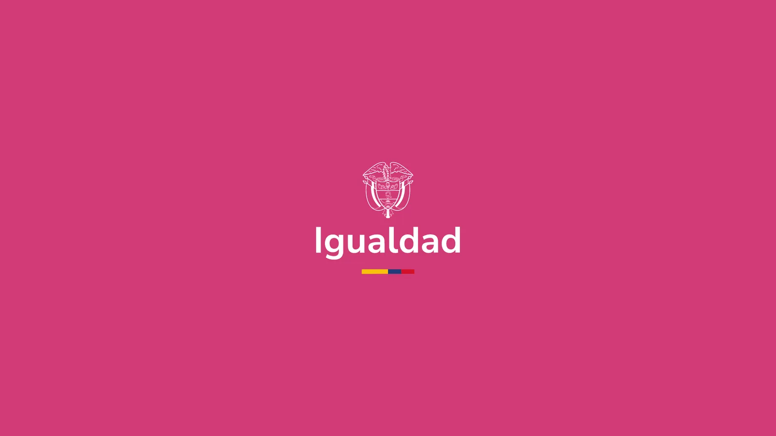 Identificador institucional y escudo del Ministerio de Igualdad y Equidad.